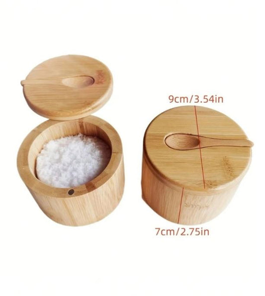 Vintage Style Wooden Spice Container With Magnetic Closure