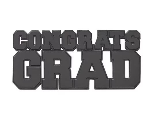 Black Congrats Grad Layon