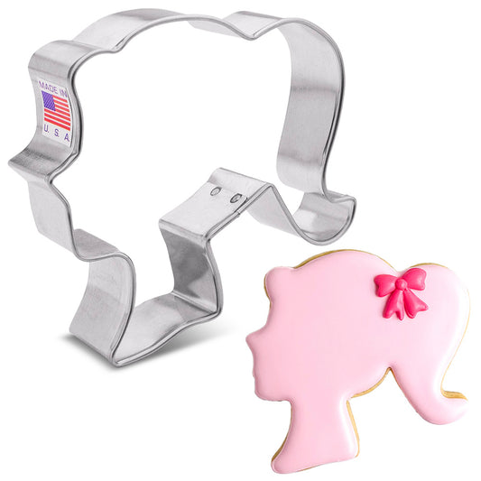 Fashion Doll Head Cookie Cutter