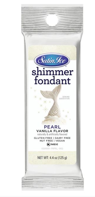 Satin Ice Pearl Shimmer Fondant - 4.4oz.