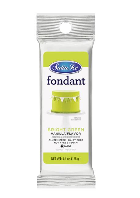 Satin Ice Bright Green Vanilla Fondant - 4.4oz