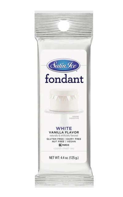 Satin Ice White Vanilla Fondant - 4.4oz.