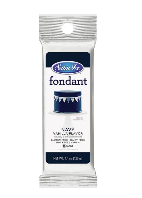 Satin Ice Navy Vanilla Fondant - 4.4oz.