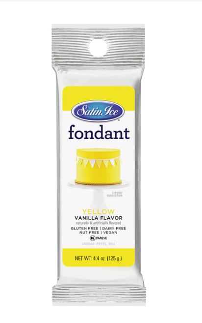 Satin Ice Yellow Vanilla Fondant - 4.4oz.