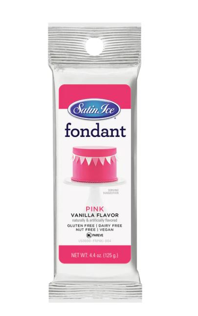 Satin Ice Pink Vanilla Fondant - 4.4oz