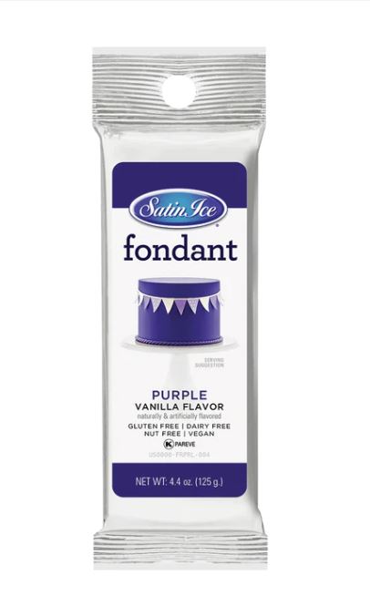 Satin Ice Purple Vanilla Fondant - 4.4oz.