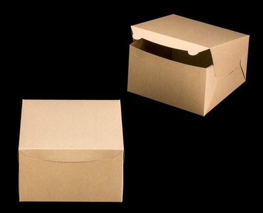 10" x 10" x 6" Brown Lock & Tab Box without Window