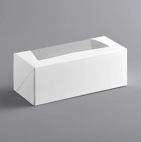 9" x 4" x 3 1/2" White Auto-Popup Window Donut Box