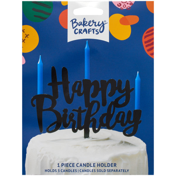 Happy Birthday Plastic Candle Holder
