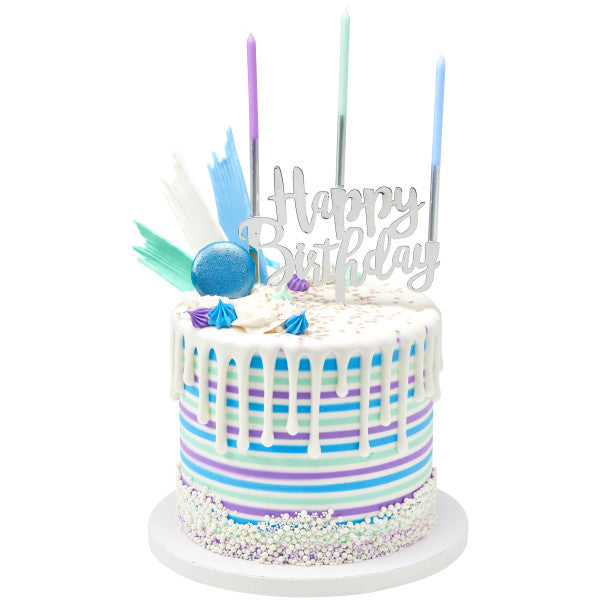 Happy Birthday Plastic Candle Holder