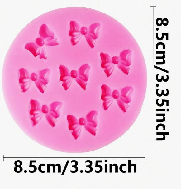 8 Mini Bows Silicone Fondant Mold