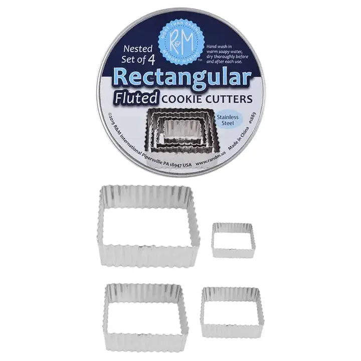 Fluted Rectangle 4 Pc Set