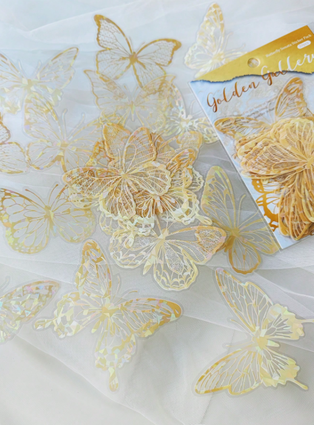 20pcs Gold Butterfly & Shell