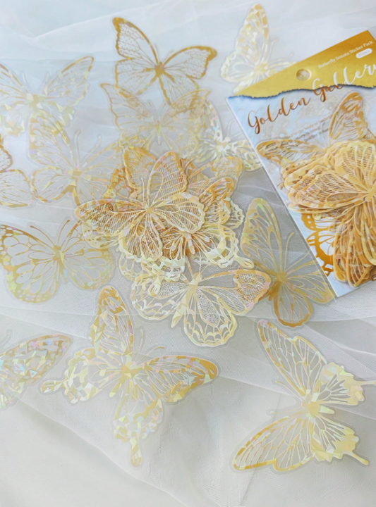 20pcs Gold Butterfly & Shell