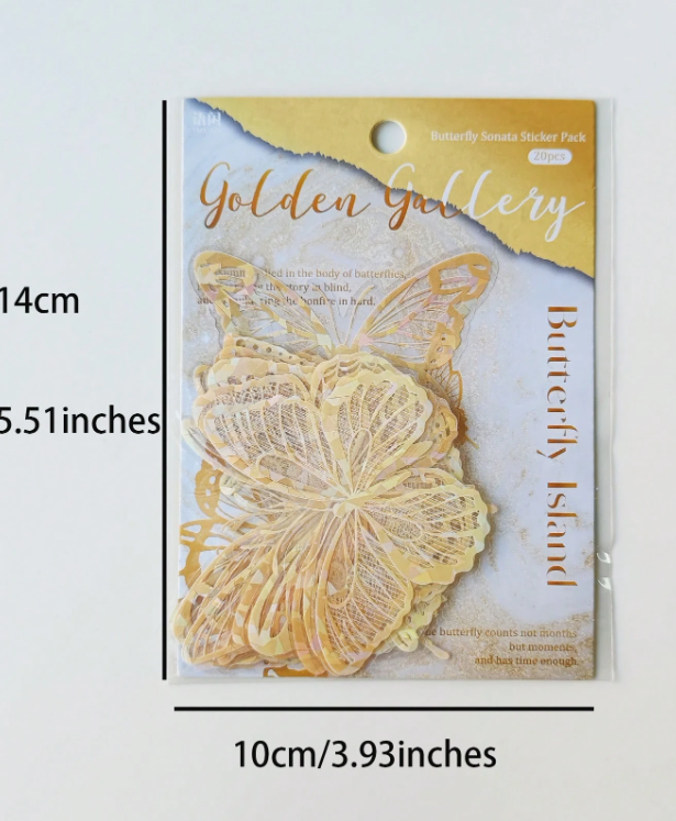 20pcs Gold Butterfly & Shell