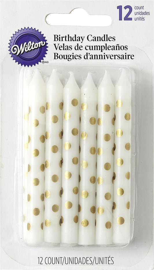 Wilton Gold Dot Birthday Candles