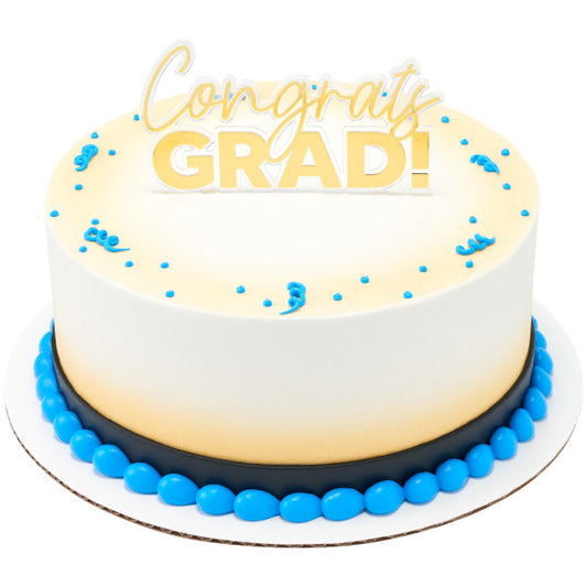 Congrats Grad Gold Vertical Layon