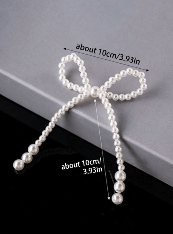 Pearl Bow Cake Toppers