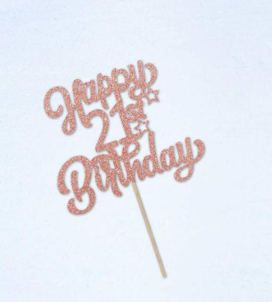 Happy 21st Birthday Cake Topper