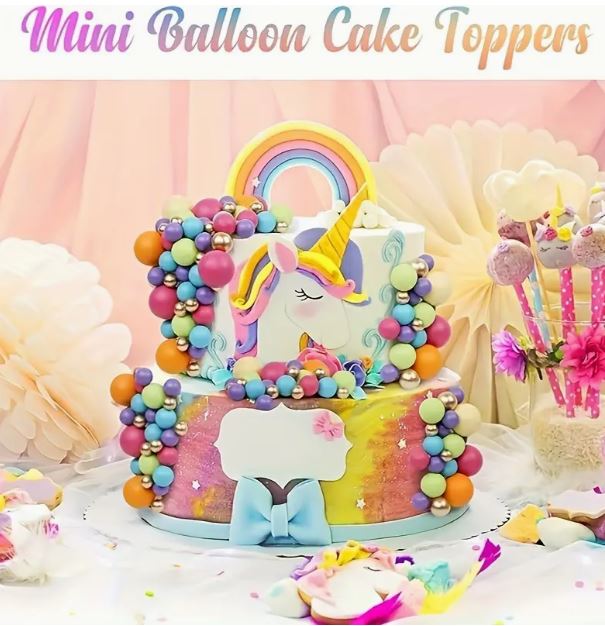 115-Piece Colorful and Mixed Sizes Foam Ball - Cake Topper