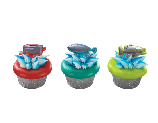Fish & Tackle Box Fishing Cupcake Picks