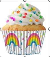 Rainbows Baking Cups