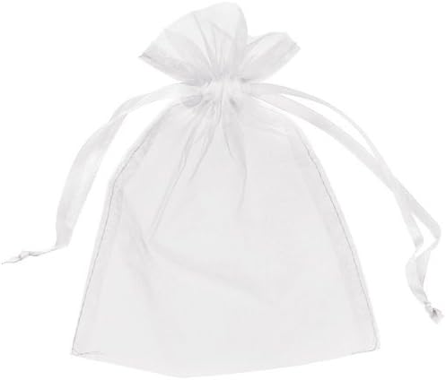 Elegant White Organza Bags