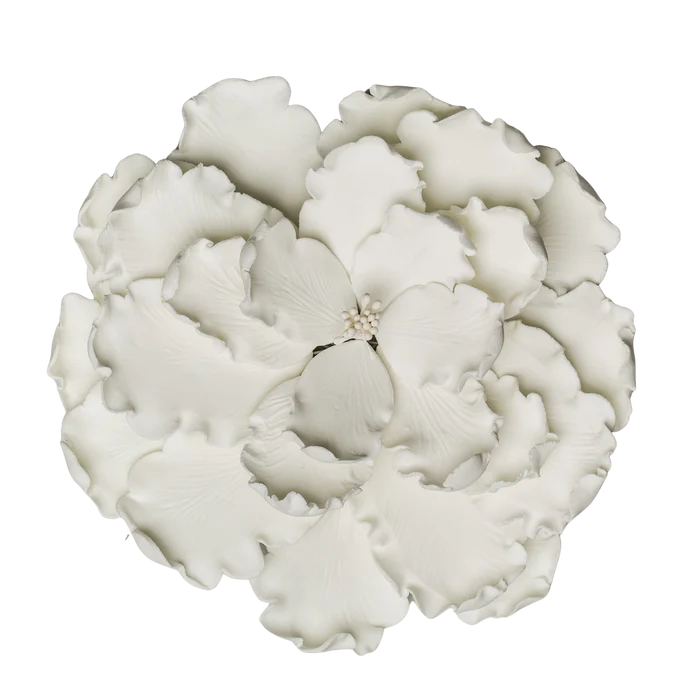 7" Garden Peony - Large - White