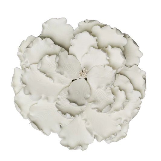 7" Garden Peony - Large - White