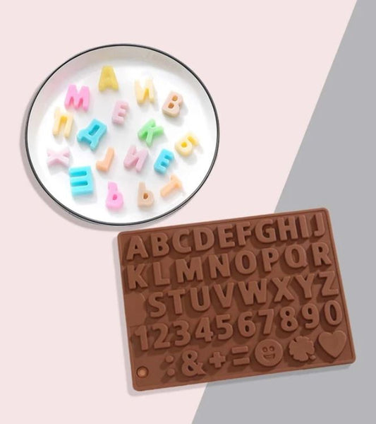 Numbers and Letters Silicone Chocolate Mold
