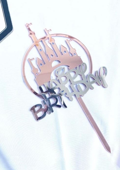 Castle Happy Birthday Acrylic Cake Topper