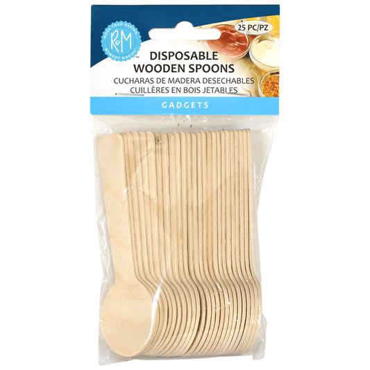 Disposable Wood Spoon 25pk