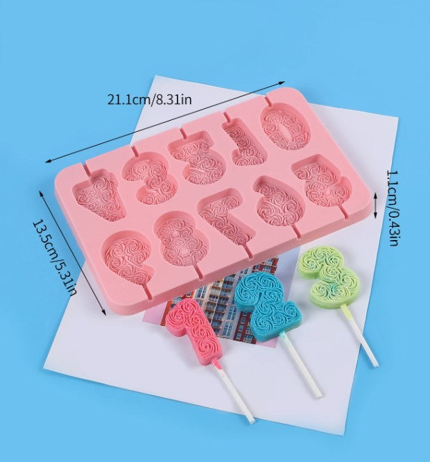 1pc Numbers -  Silicone Mold