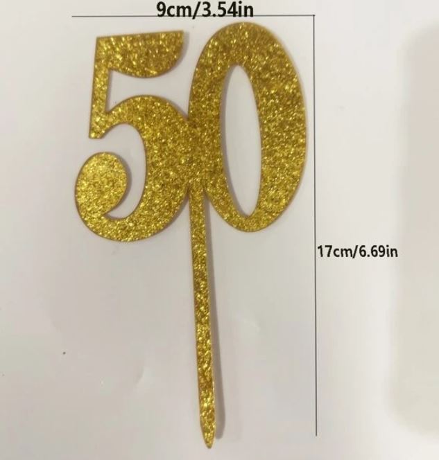50th Cake Topper