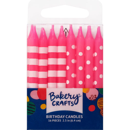 Pink Stripes & Dots Specialty Candles