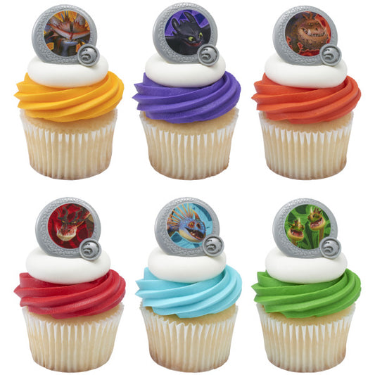 DreamWorks How to Train Your Dragon Dragon Shield Cupcake Rings