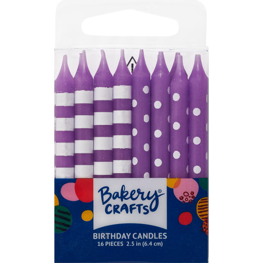 Purple Stripes & Dots Specialty Candles