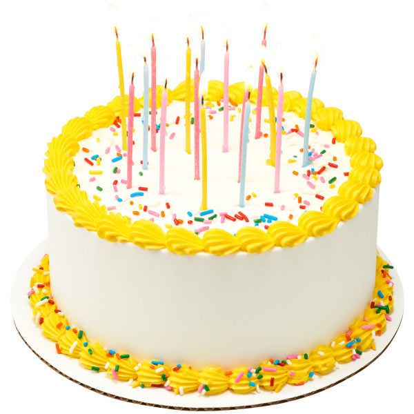Yellow Slim Glitter Specialty Candles
