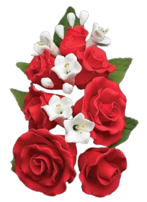 Formal Rose Spray - Red