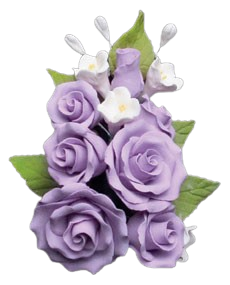 Formal Rose Spray - Blue Violet