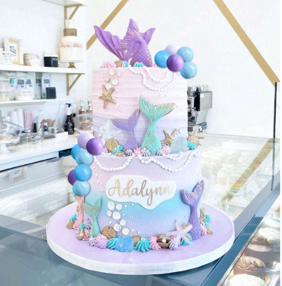 26 Pieces Purple Mermaid Cake Topper