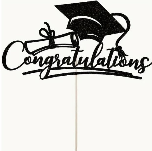 "Congratulations" Graduation Cake Topper