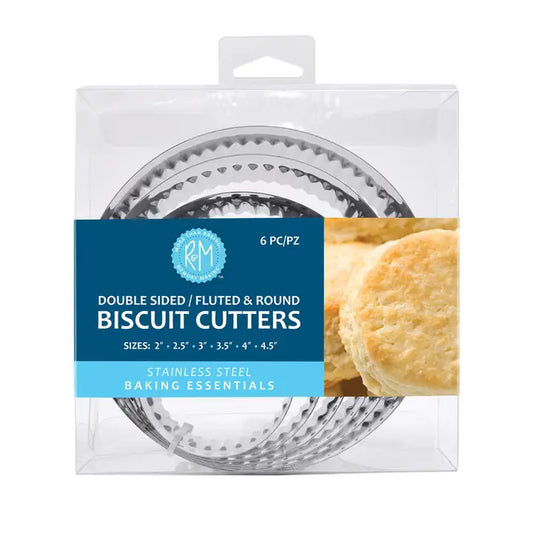 Double Sided Biscuit Cutter Stainless Steel 6 Pc Set