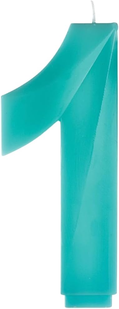 #1 Aqua Blue Facet Candle