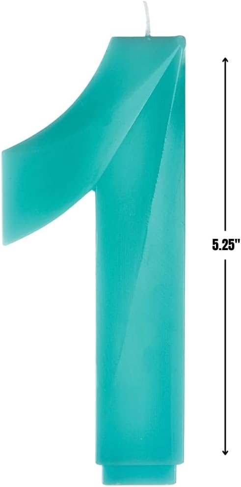 #1 Aqua Blue Facet Candle