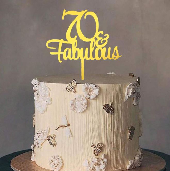 Fabulous Acrylic Mirrored Gold Number Cake Topper