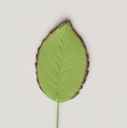 1.75" Rose Leaves - Medium - Green w/ Wire