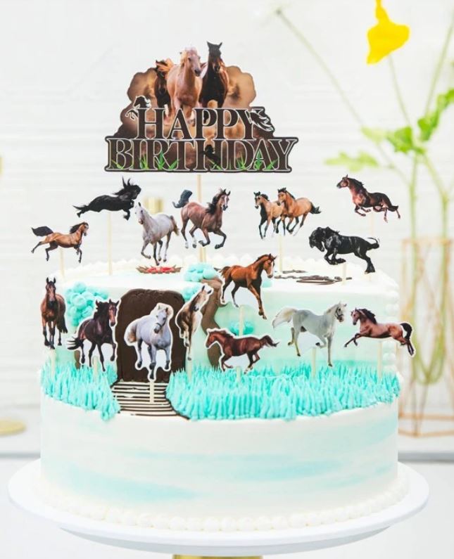 Horse Design Cake Topper