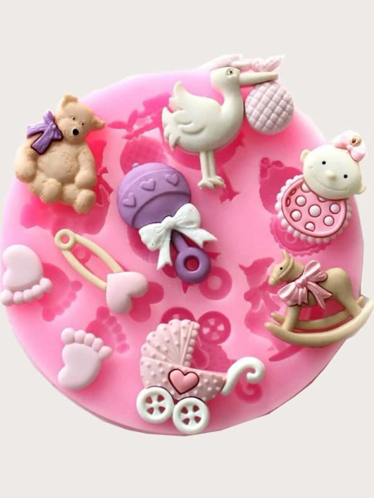 Baby Shower Set Fondant Mold