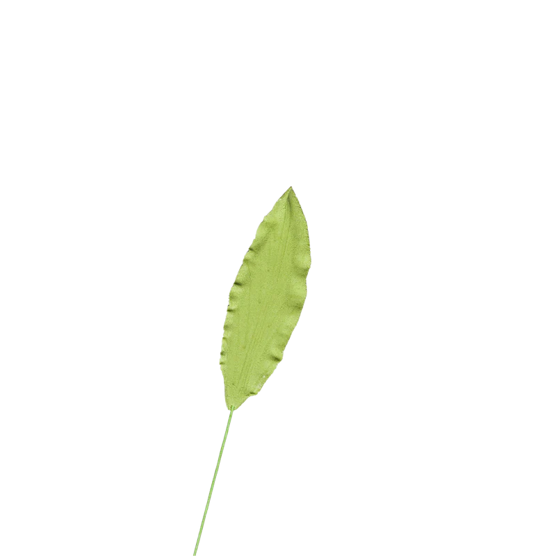 2.5" Lily Leaves - Small - Green w/ Wire